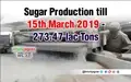 527 Sugar Mills Produced 273.47 lac tons of Sugar till 15th March