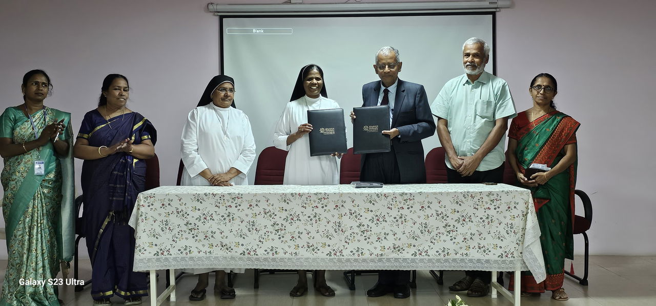 Officials at MoU Signing Ceremony at Nirmala College for Women (NCW), Coimbatore