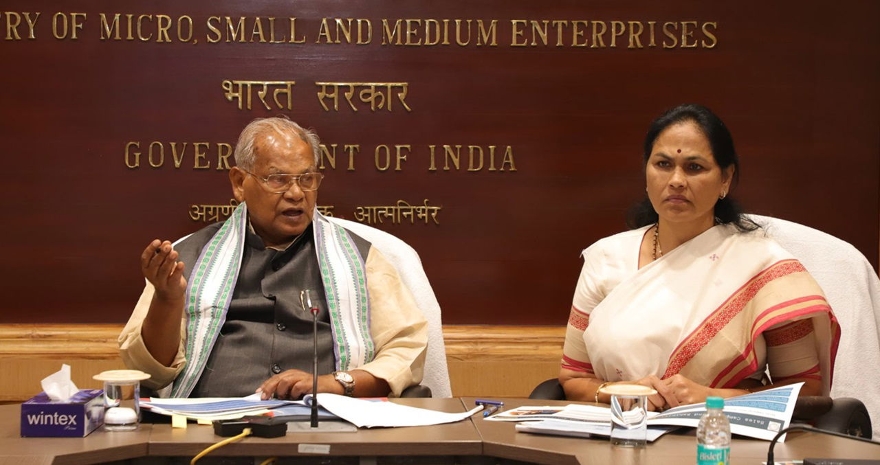 Jitan Ram Manjhi and Shobha Karandlaje