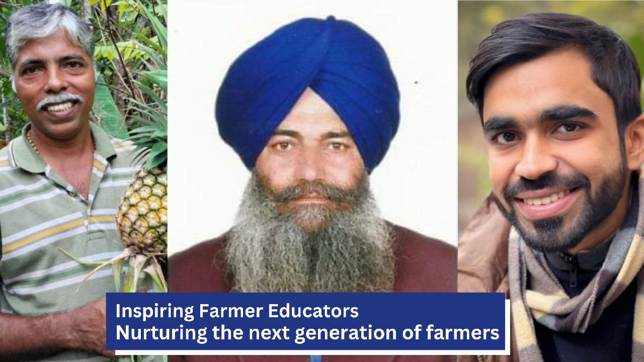 Inspiring Farmers Educators: Joseph Lobo, Sarwan Singh Chandi, Yash Dayal (L-R)