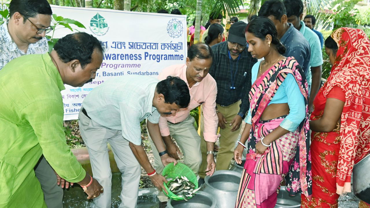 Approximately 130 tribal fishers from various villages in the Basanti region attended the awareness program