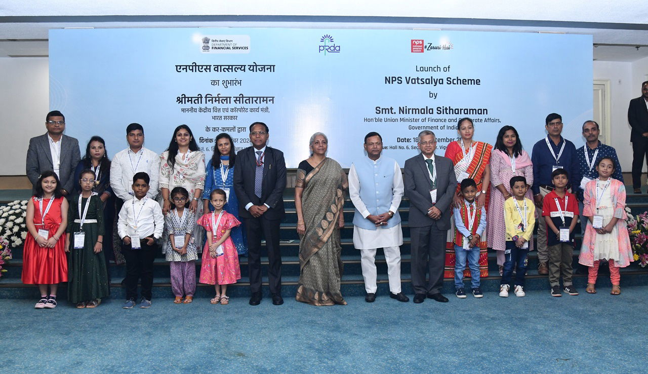 Launch of NPS Vatsalya Scheme (Photo Source: @FinMinIndia/X)