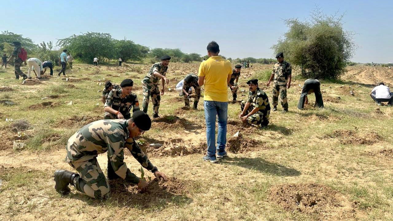 Territorial Army successfully planted over 5 lakh saplings in one hour (Photo Source: @byadavbjp/X)