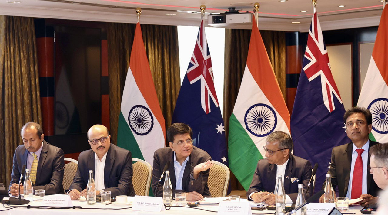 Union Minister for Commerce and Industry, Piyush Goyal, at the meeting (Photo Source: @PiyushGoyal/X)