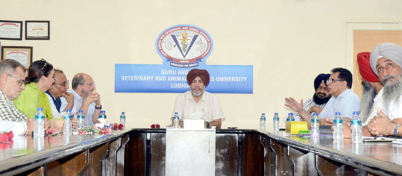 Dr. JPS Gill. Vice Chancellor addressing the  meeting