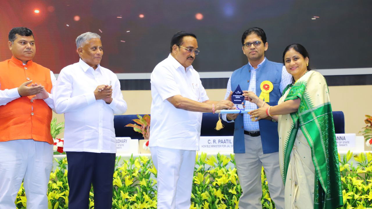 Pooja O. Murada, principal lead, Outreach for Development, and Salahuddin Saiphy, principal lead, Water Management received the award  on behalf of the organization