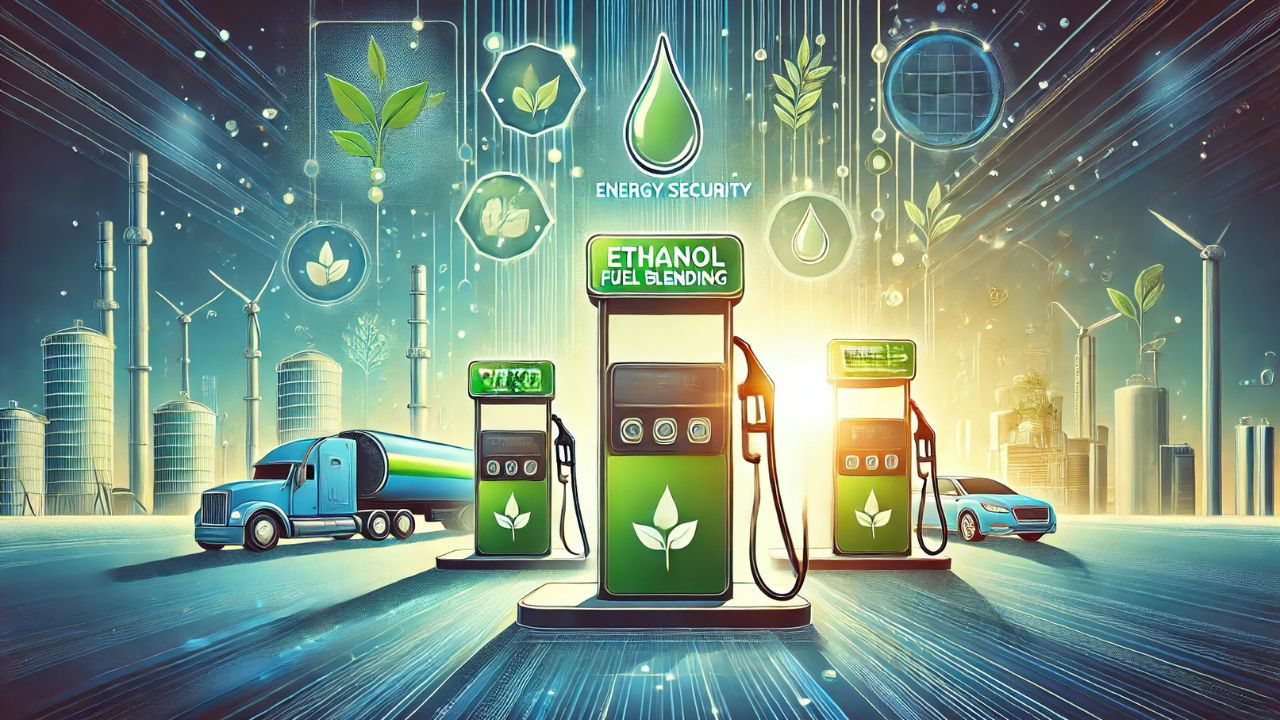 Ethanol, a biofuel created through the fermentation of sugars or chemical processes (AI-generated representational image)