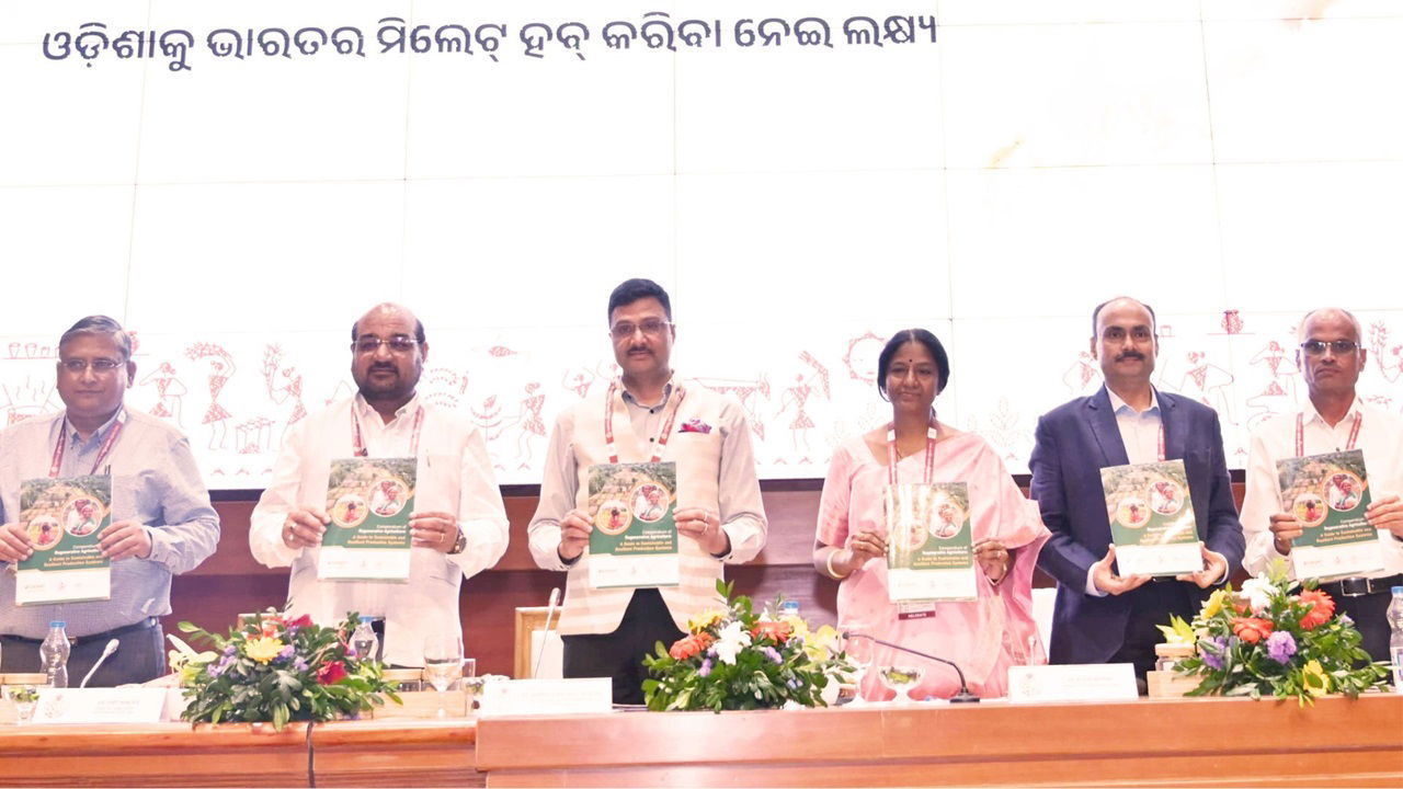 During the Launch at the International Symposium on Shree Anna and Forgotten Foods in Bhubaneshwar (Photo Source: @ICRISAT/X)