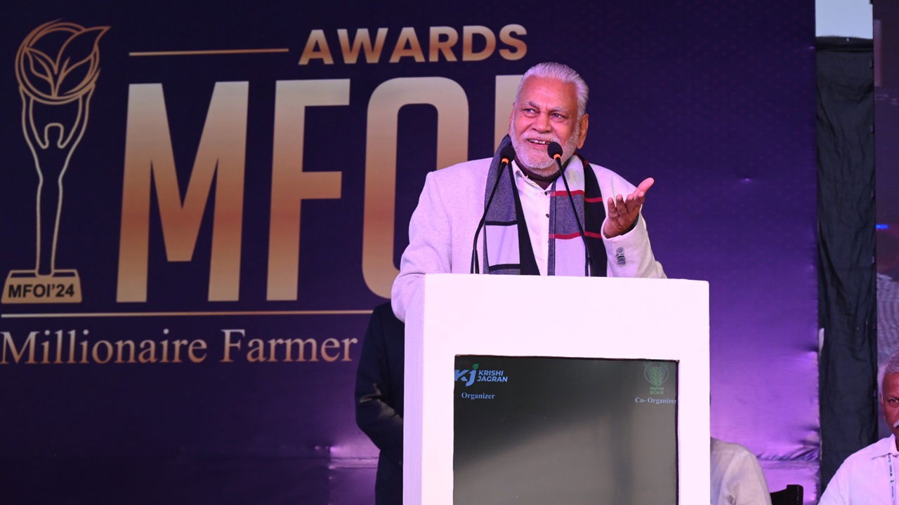 Purushottam Rupala, former Union Minister of Fisheries, Animal Husbandry, and Dairying at MFOI Awards 2024