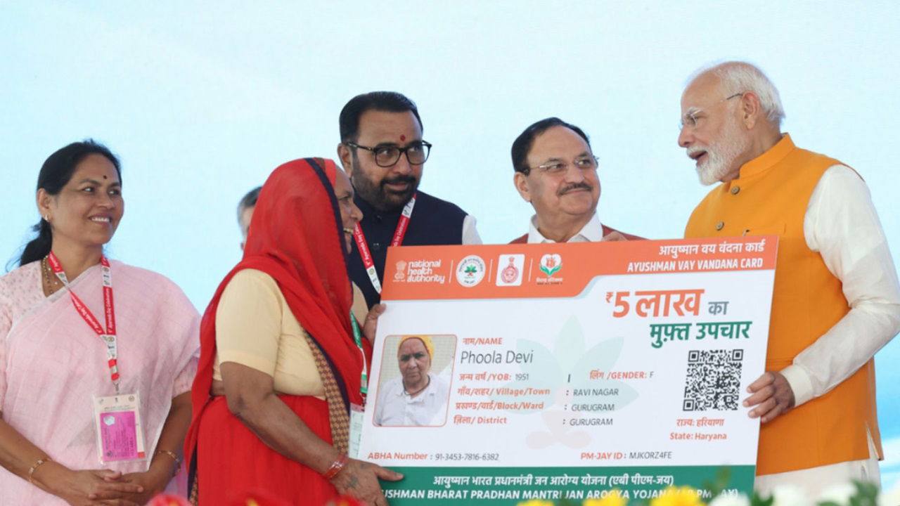 yushman Vay Vandana Card Scheme, Launched by PM Narendra Modi on October 29, 2024 (Photo Source: NHA)