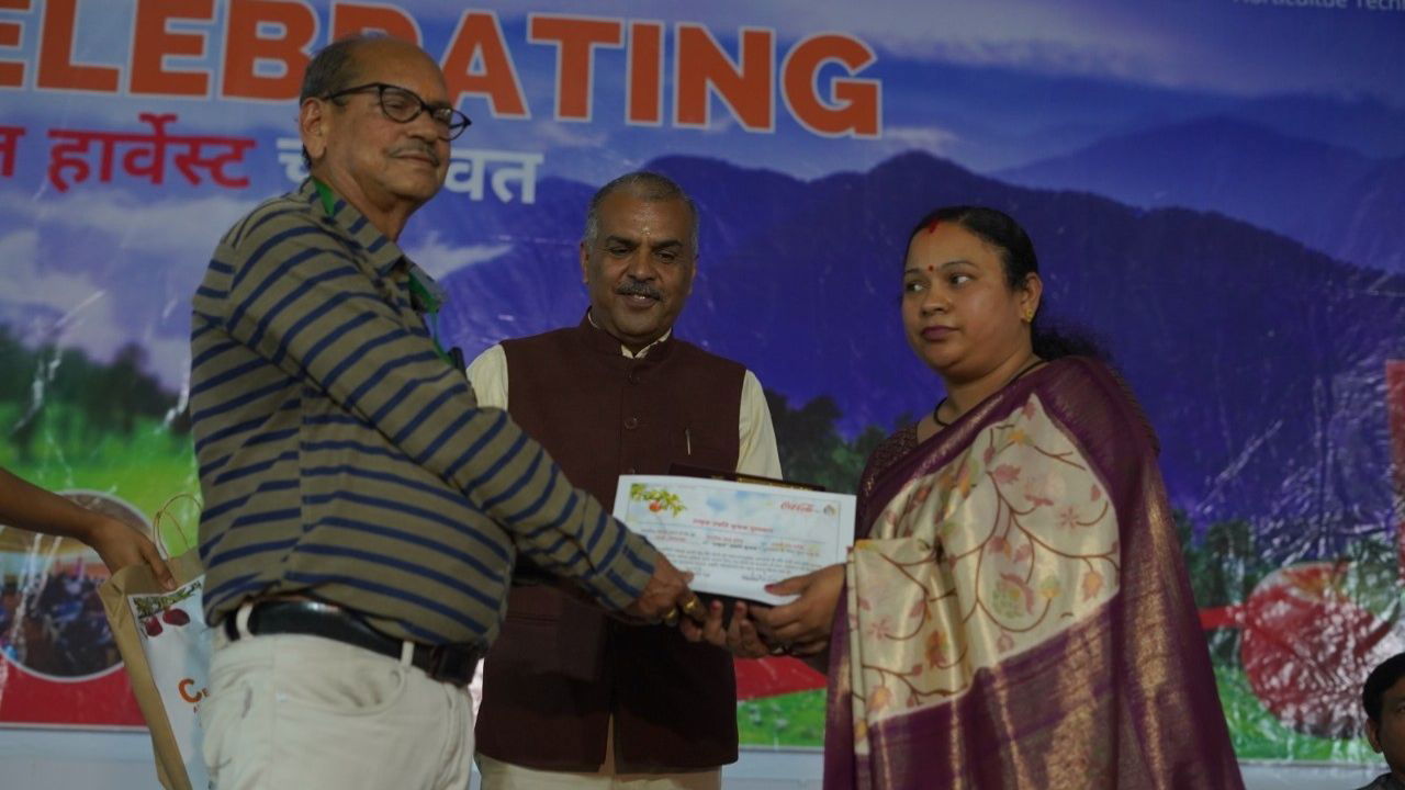 J.C. Punetha receiving award