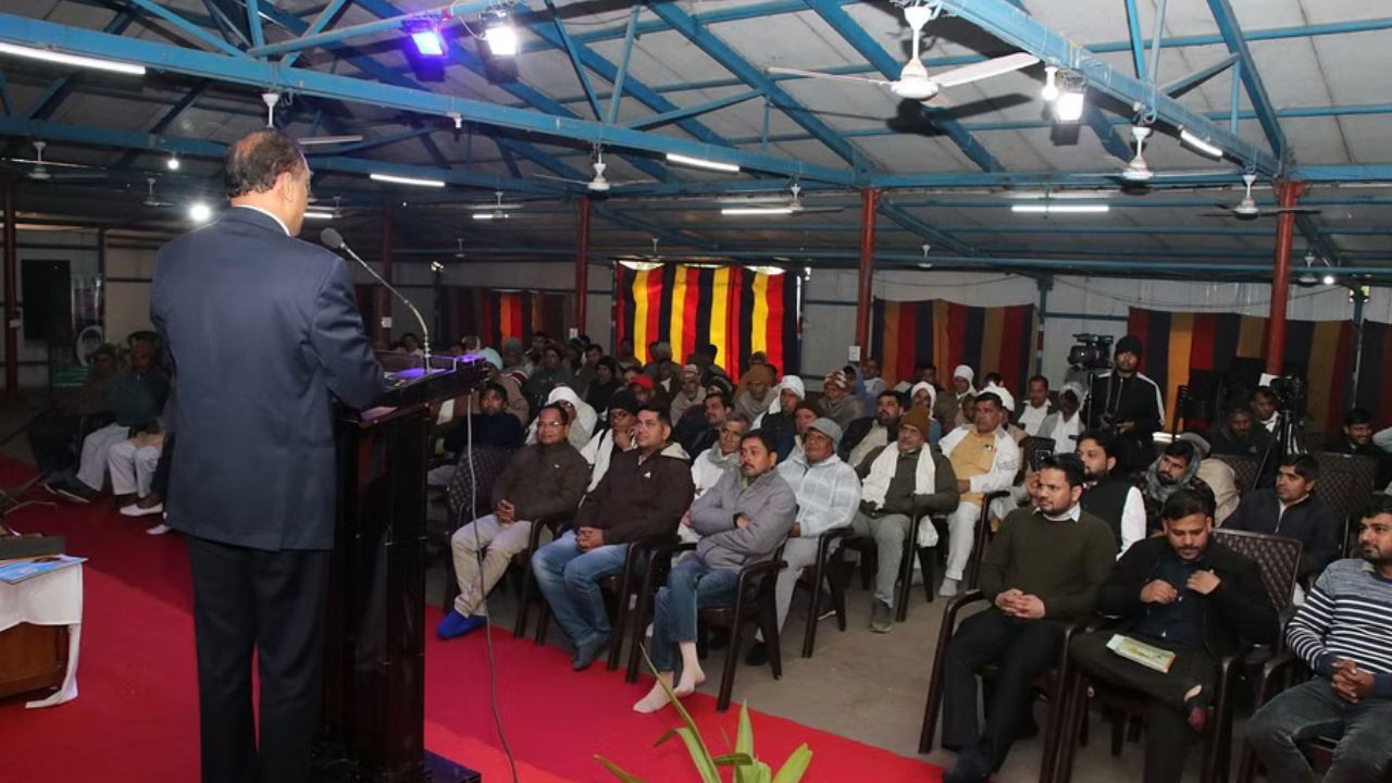 M.C. Dominic, Founder and Editor-in-Chief of Krishi Jagran addressing the gathering