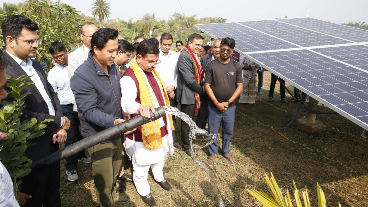 Union Minister of Consumer Affairs, Food and Public Distribution, and New & Renewable Energy, Pralhad Joshi, during his visit to Agartala. (Photo Source: @JoshiPralhad/X)