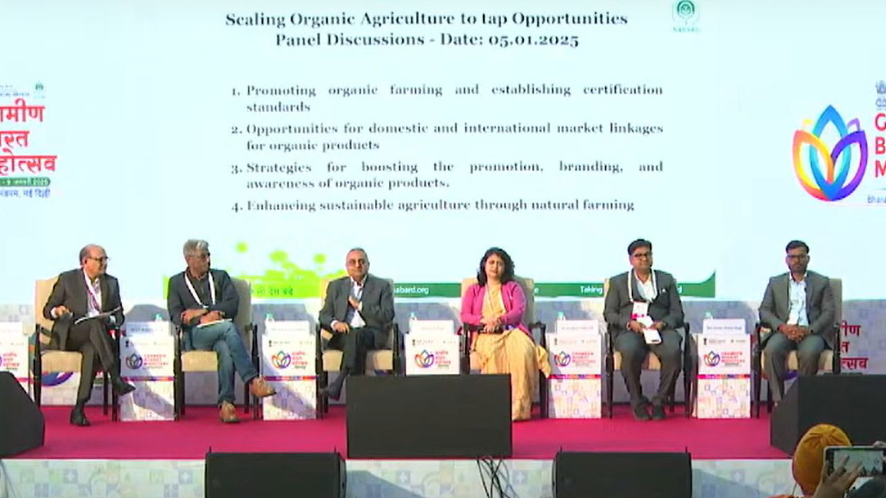 Speakers at the panel discussion on 'Scaling Organic Agriculture to tap opportunities'