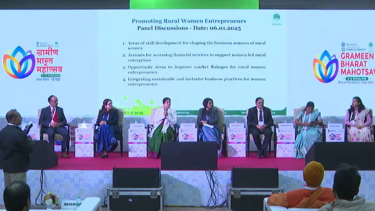 Speakers at the panel discussion on 'Promoting Rural Woman Entrepreneurs'