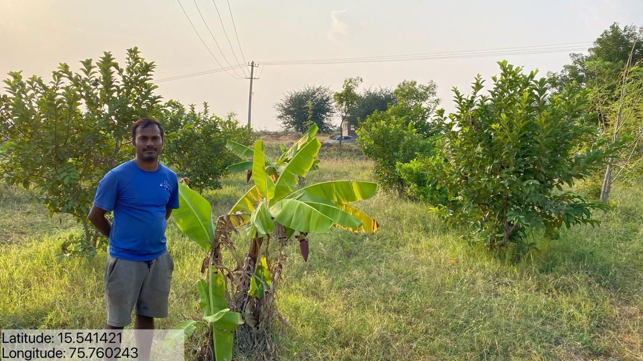 Vikramsingh Byali in his farm