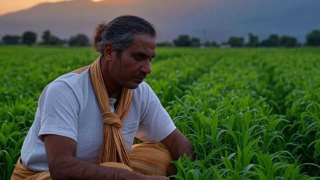 Indian farmer in his field (Representational AI-generated image)