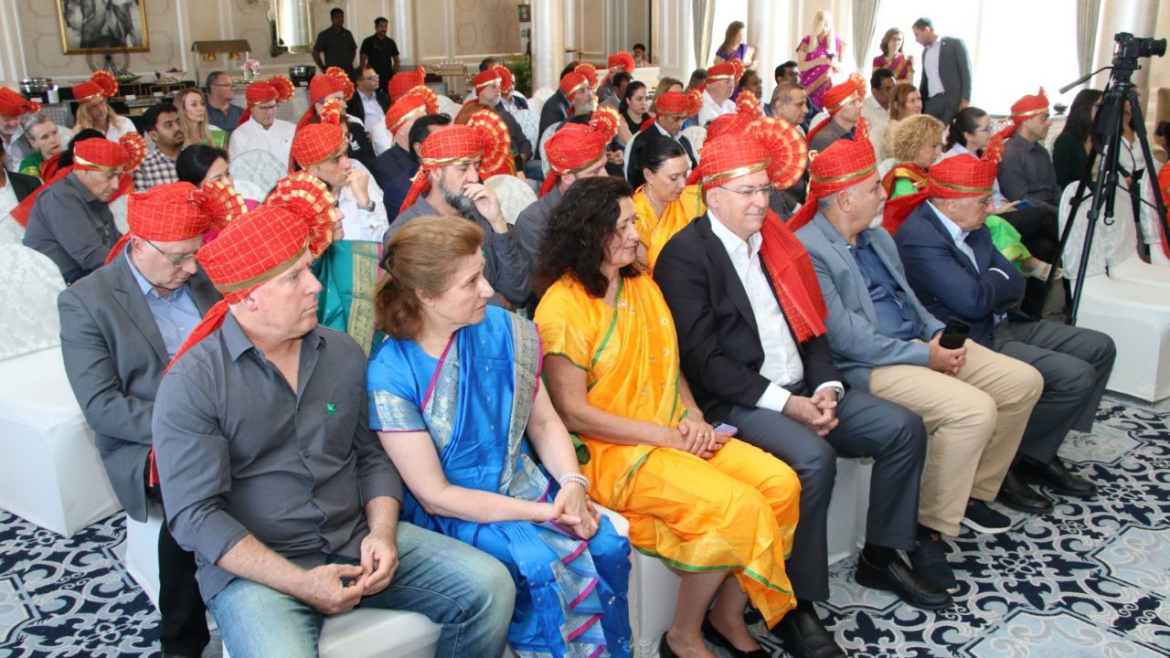 Senior officials of Haifa Group during the launch of its Indian subsidiary at Hotel Taj Mahal Tower, Mumbai