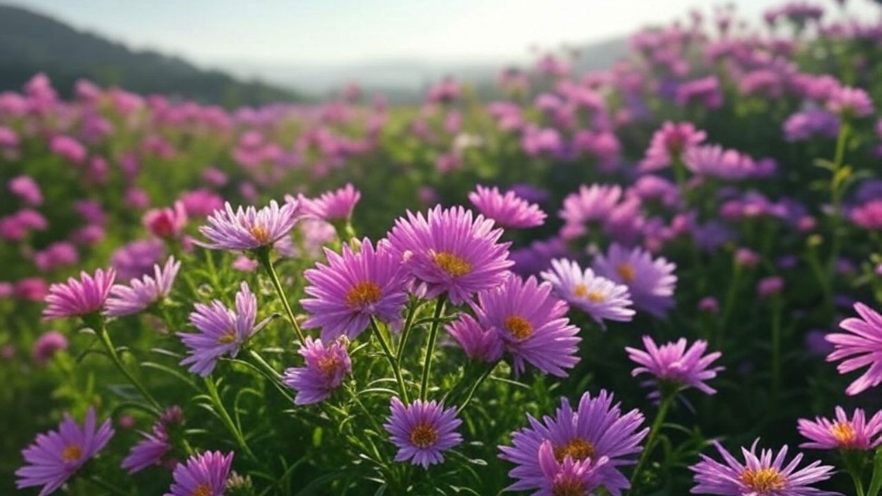 China Aster flowers with short stalks should ideally be harvested in the early morning or evening hours (Representational AI-generated image)