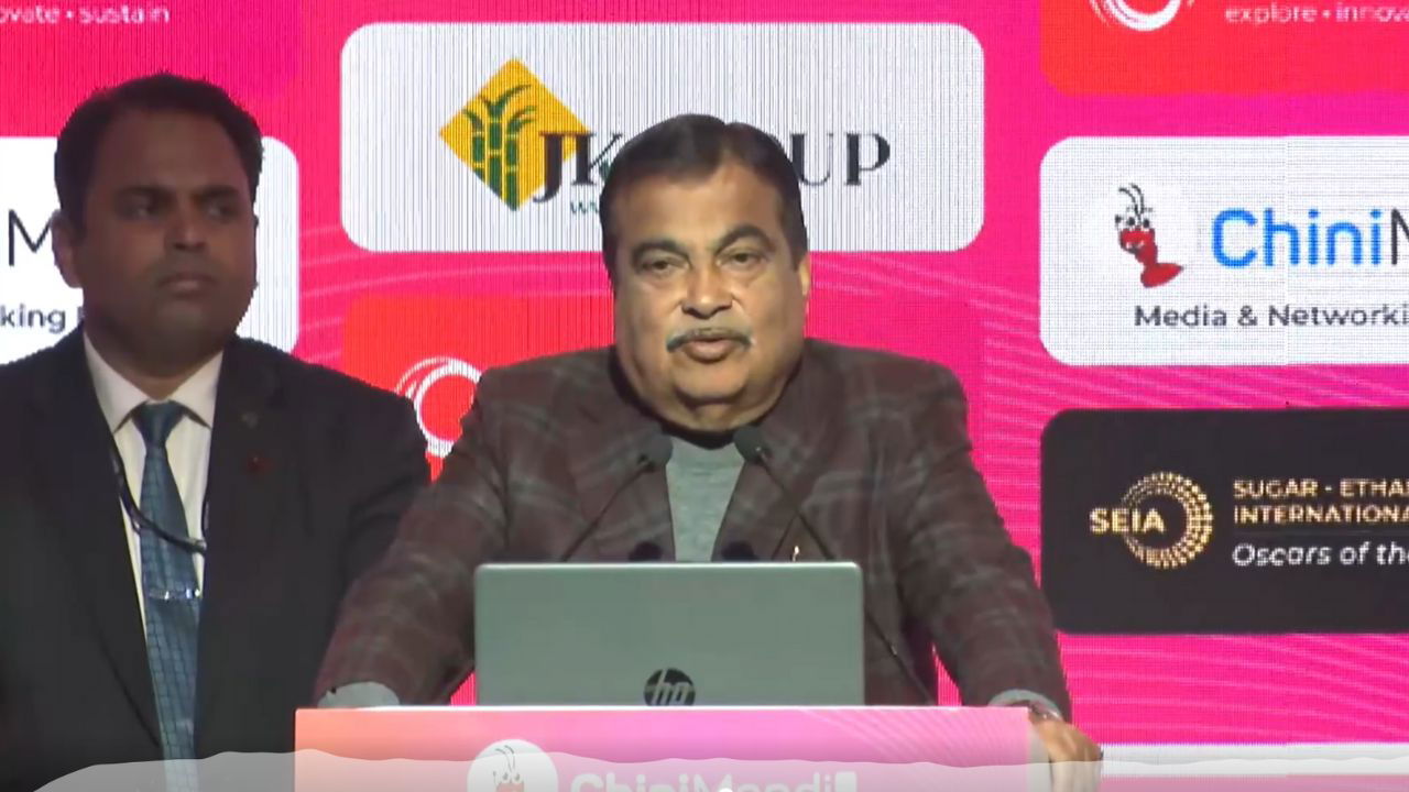 Union Minister of Road Transport and Highways of India, Nitin Gadkari, at the 4th Edition of the Sugar-Ethanol and Bio-Energy India Conference (SEIC) 2025 in Delhi. (Photo Source: @nitin_gadkari/X)