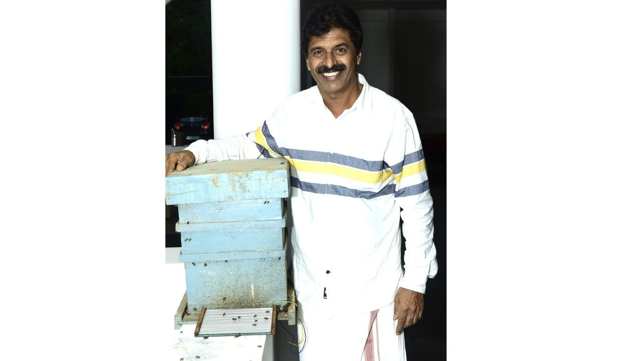 Madhukeshwara has trained over 20,000 individuals in beekeeping and honey product preparation (Image Credit: Dr. Madhukeshwara Janaka Hegde)