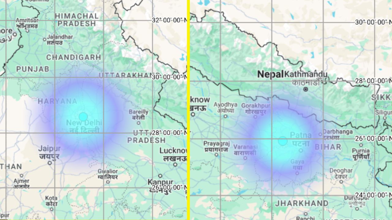 The earthquakes, which struck Delhi at 5:36 a.m. and Bihar’s Siwan district at 8:02 a.m., were followed by no immediate reports of damage or injuries. (Photo Source: @NCS_Earthquake/X)