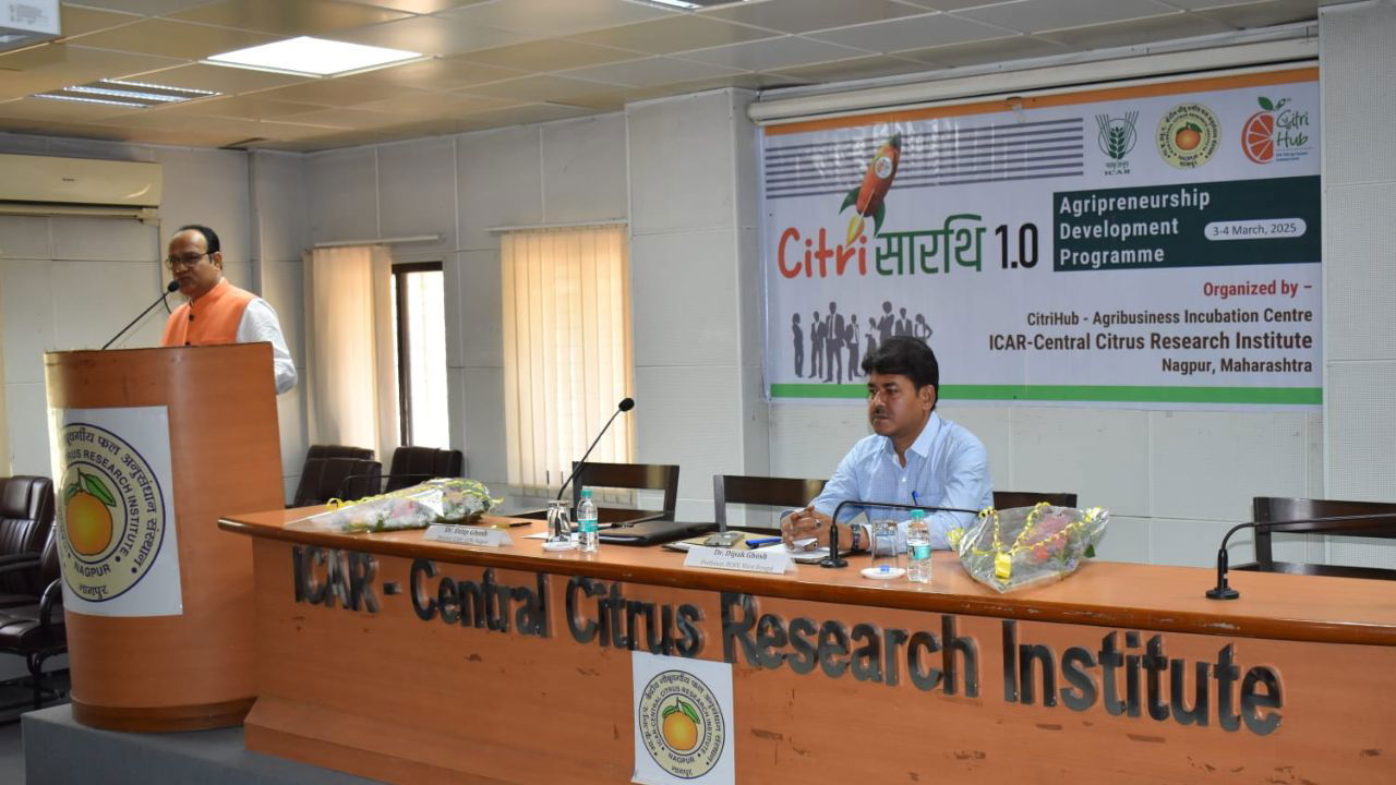 Dr. Dilip Ghosh, Director of ICAR-CCRI highlighted the vital role of the horticultural sector in India’s food production and agrarian economy (Image Credit- ICAR)