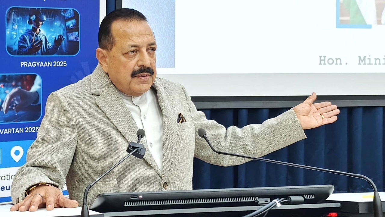 Union Minister of State (Independent Charge) for Science and Technology; Earth Sciences and Minister of State for PMO, Department of Atomic Energy, Department of Space, Personnel, Public Grievances and Pensions, Dr. Jitendra Singh