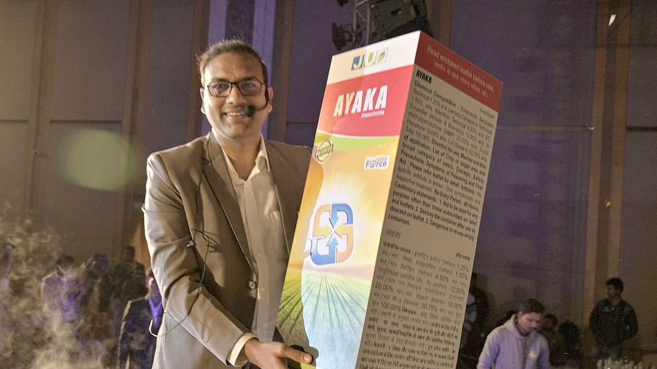 Anand Mundhra, President, JU Agri Sciences Pvt. Ltd during the launch of Insecticide ‘AYAKA’