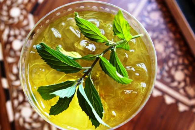 Lemon Verbena Tea With Leaves