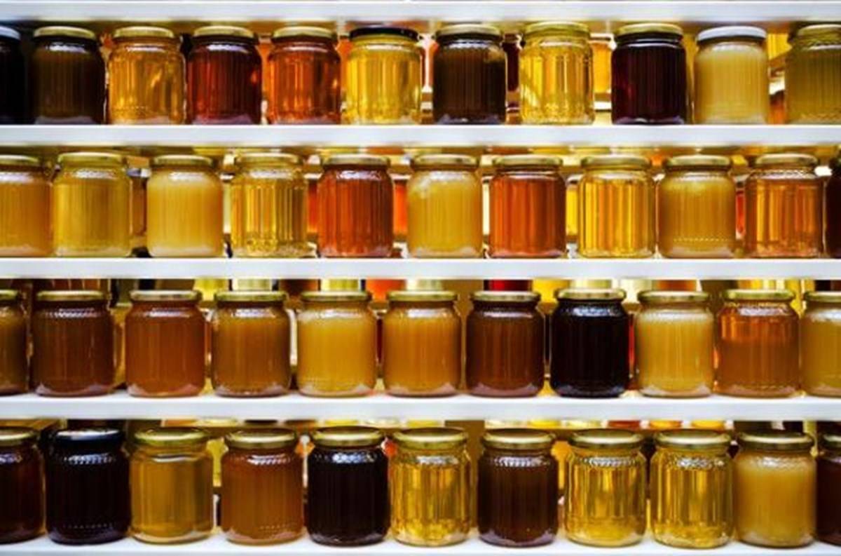Different varieties of honey