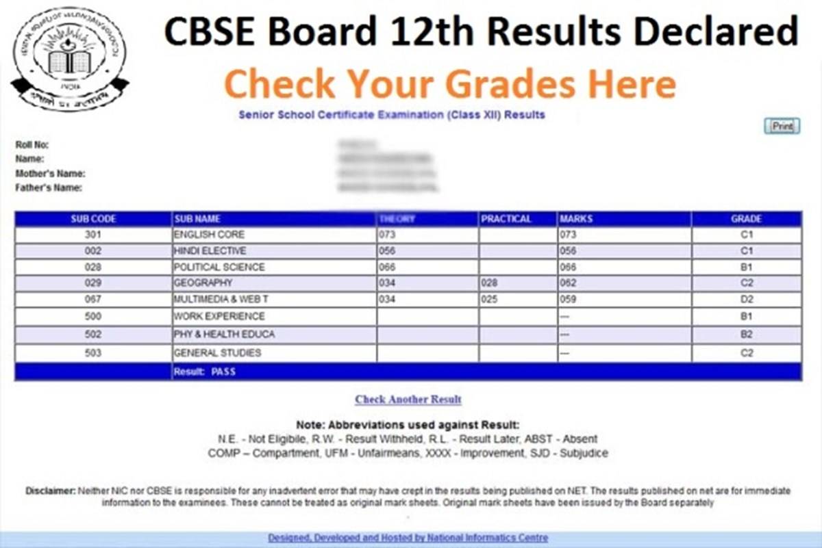 CBSE Class 12 Results 2019 Declared at cbse.nic.in; Direct Link to