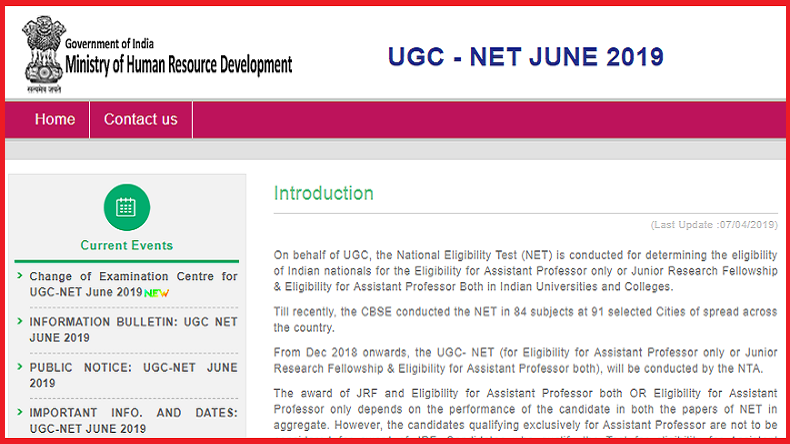 UGC NET 2019