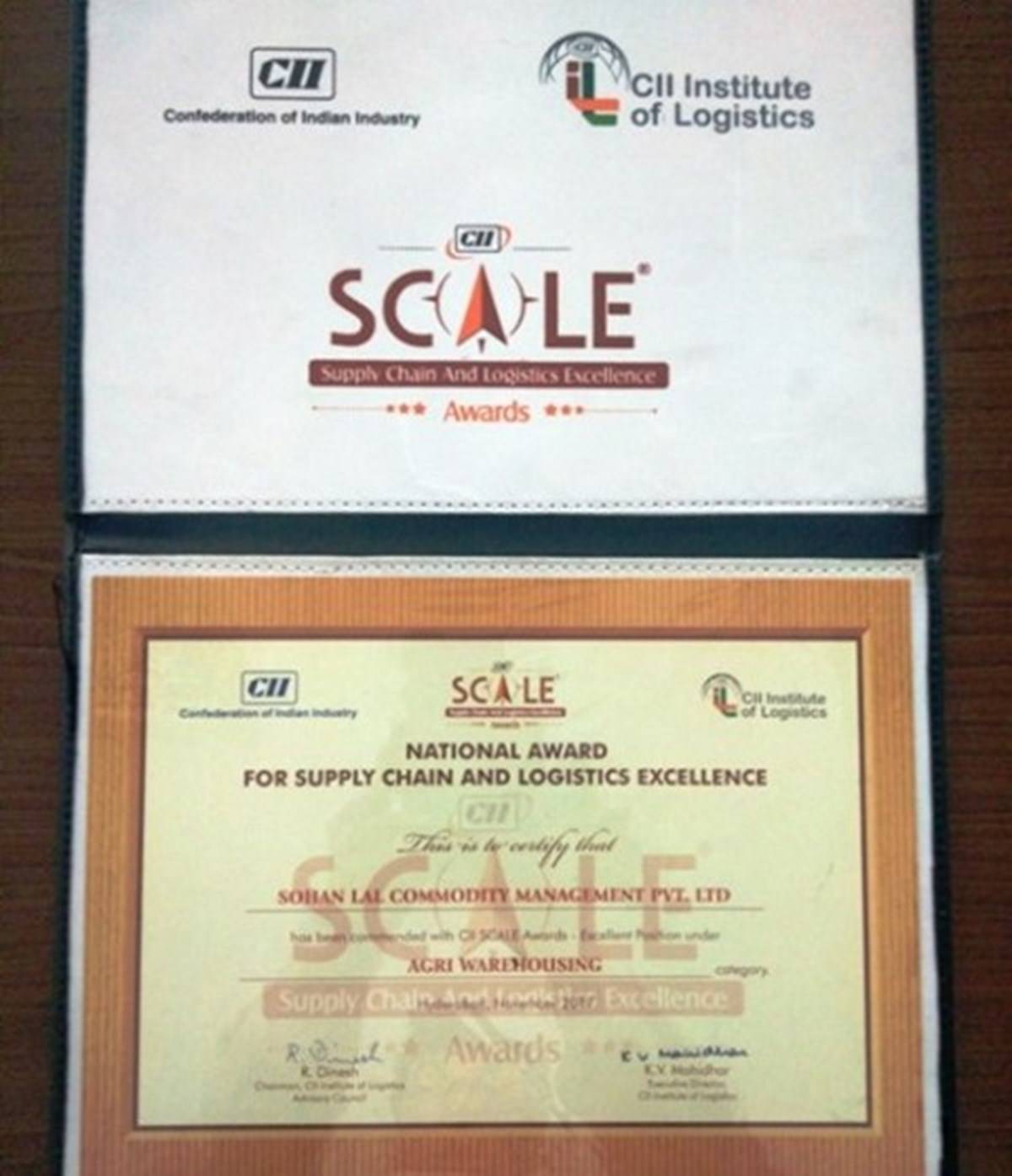 cii scale certificate