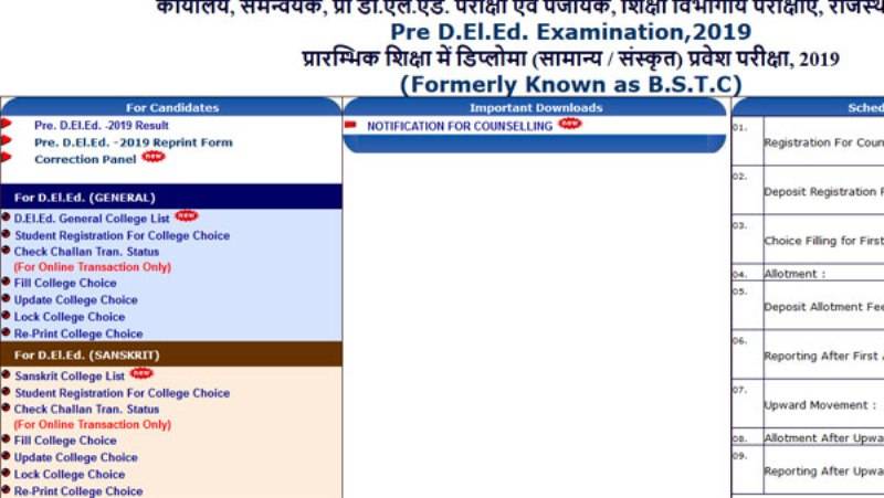 BSTC Allotment Result 2019