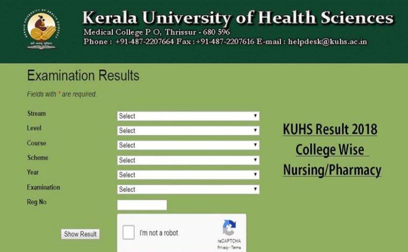 Kerala Bsc Result 2019