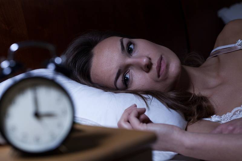 A woman suffering from Insomnia