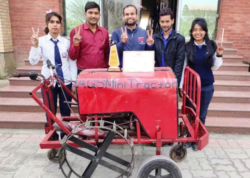 BIT Students with mini tractor (Pic Credit - News18)