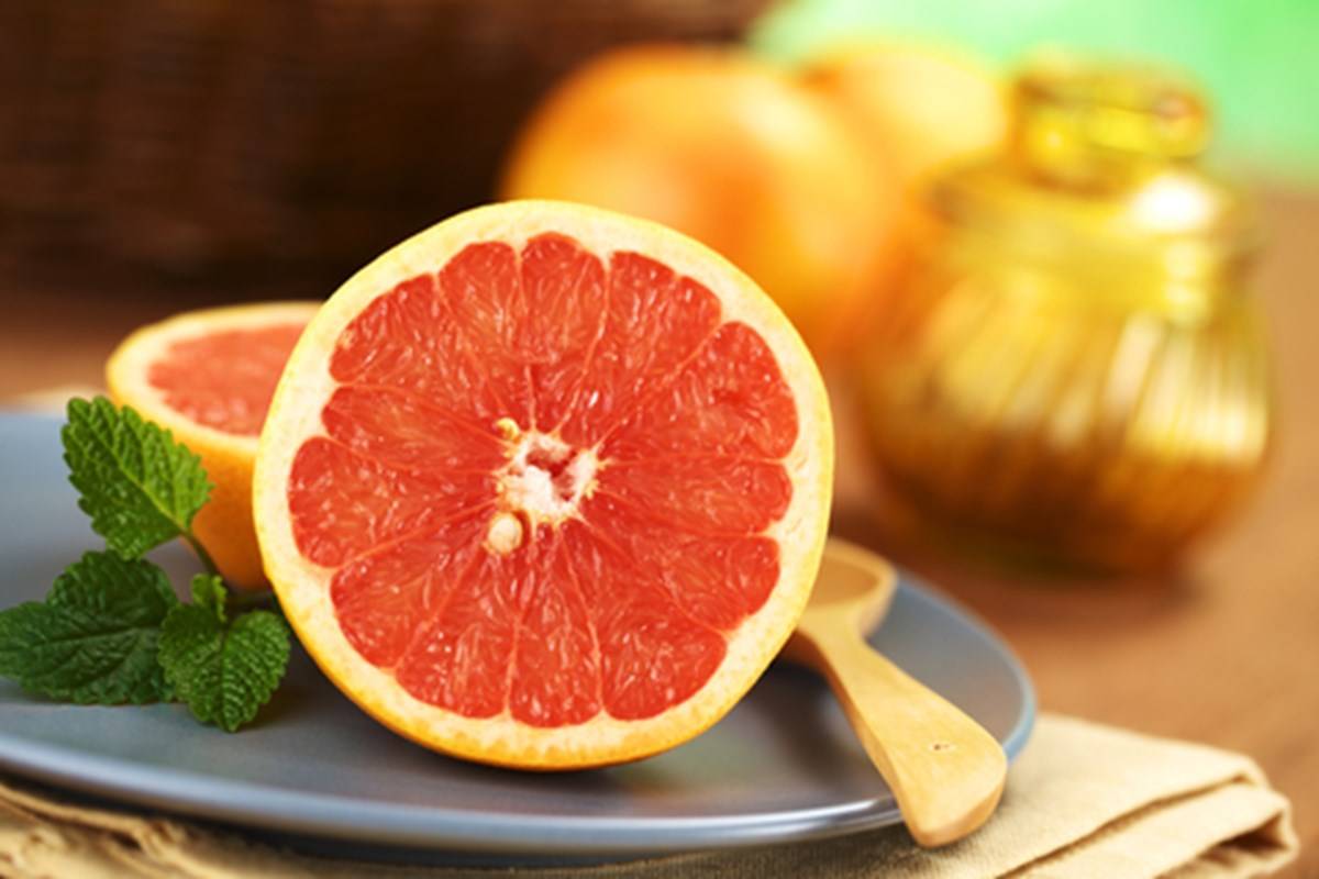 Grapefruit On The Plate