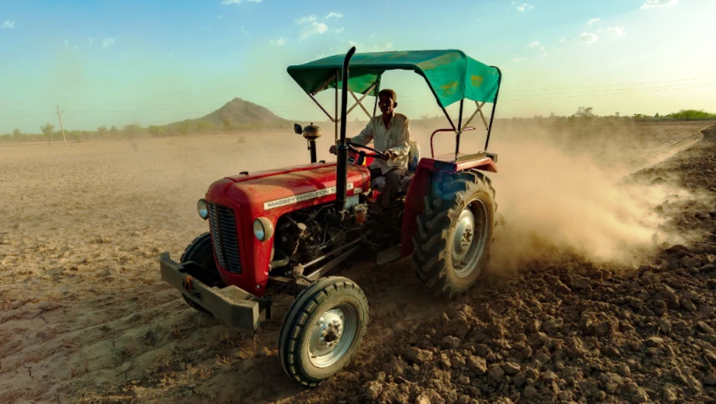 Tractor in the field