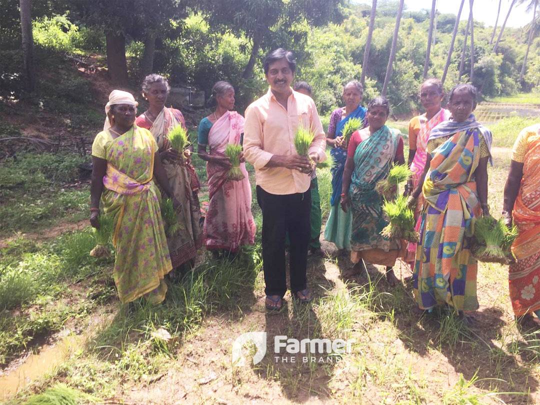 Jagadeesh Reddy with Local Women Farmers