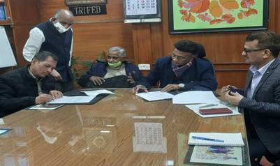 TRIFED Signs MoU with Akhil Bhartiya Vanvasi Kalyan Ashram for Setting up of TRIFOOD Parks in Madhya Pradesh