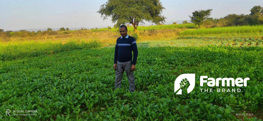 Subhash Chandra Mahto in his farm