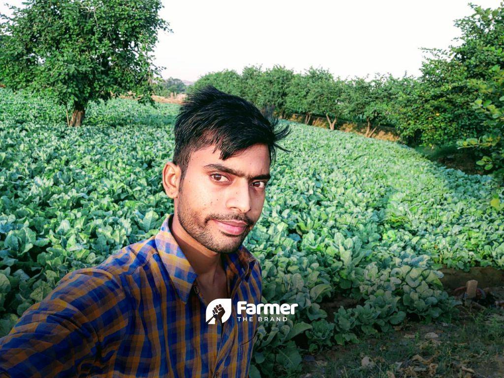 Jitendra at his traditional farm