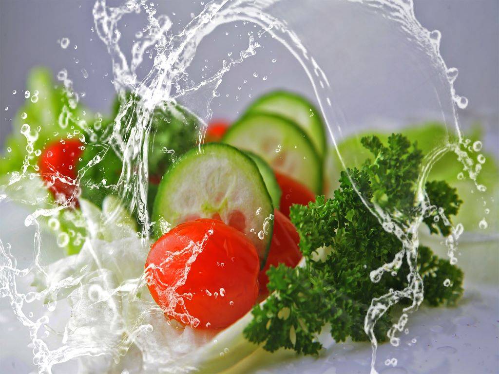 Wash fruits and vegetables properly