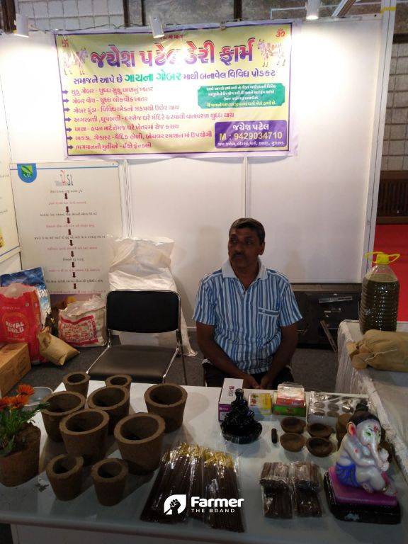 Jayesh Patel displaying his wares at a stall