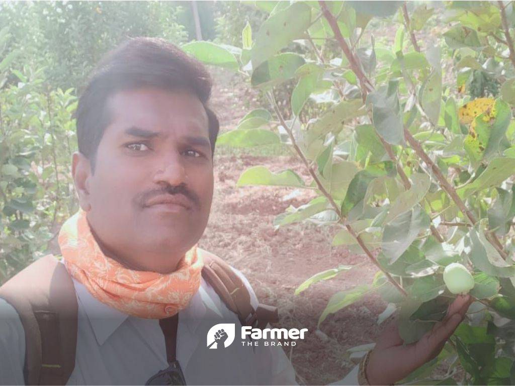Santosh in his apple orchard