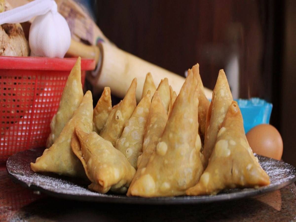 Popular Indian snack samosa