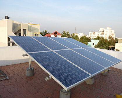 Solar plant at roof