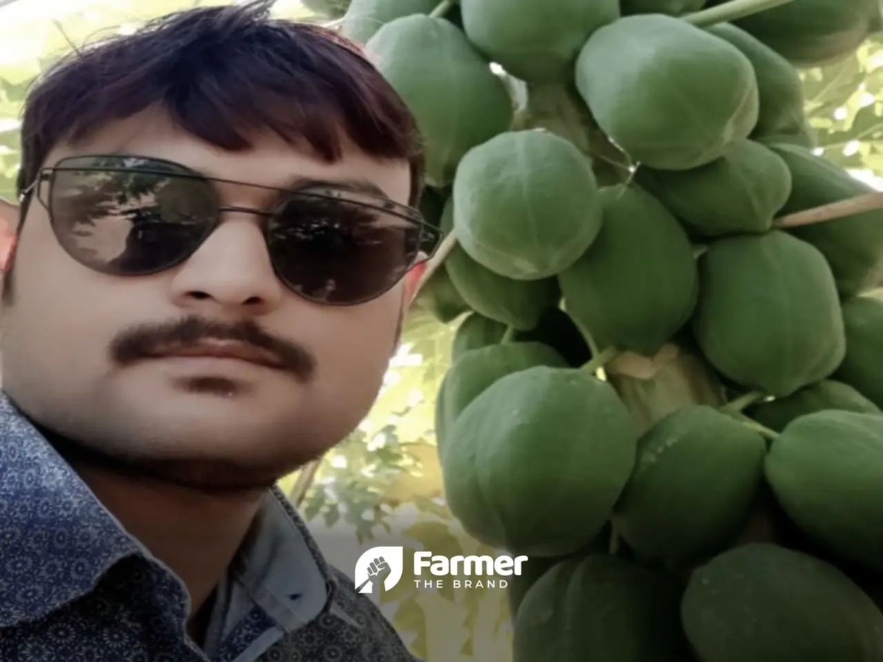 Atul with his papayas